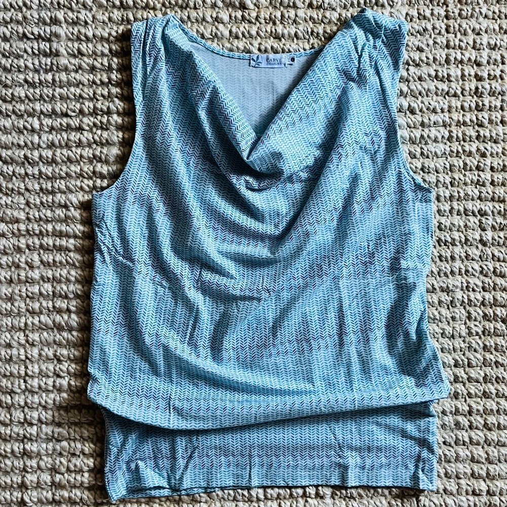 Carve Designs Drape-Neck Sleeveless Top